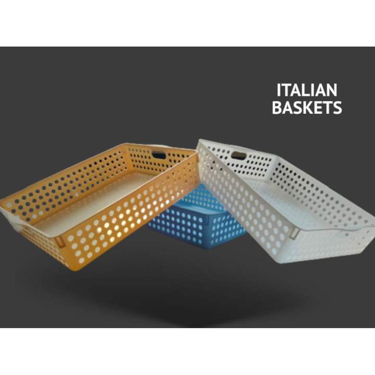 Italian Plastic Storage Basket Multipurpose
