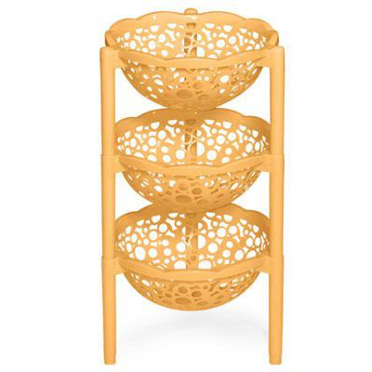 3 Layered Fruits Vegetable Kitchen Corner Rack Storage